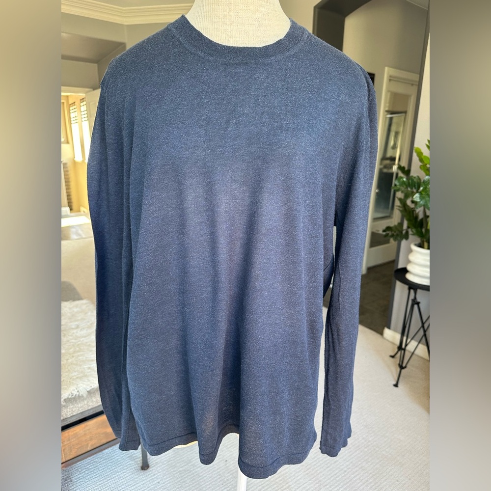 Inhabit blue lightweight crewneck sweater, size XL - Picture 6 of 10
